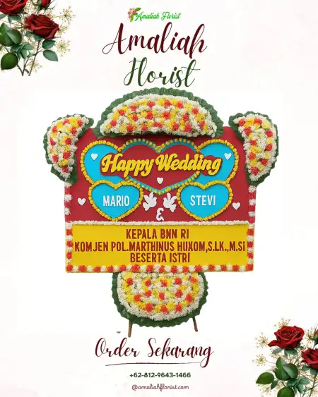 Papan Bunga Pernikahan Trompo